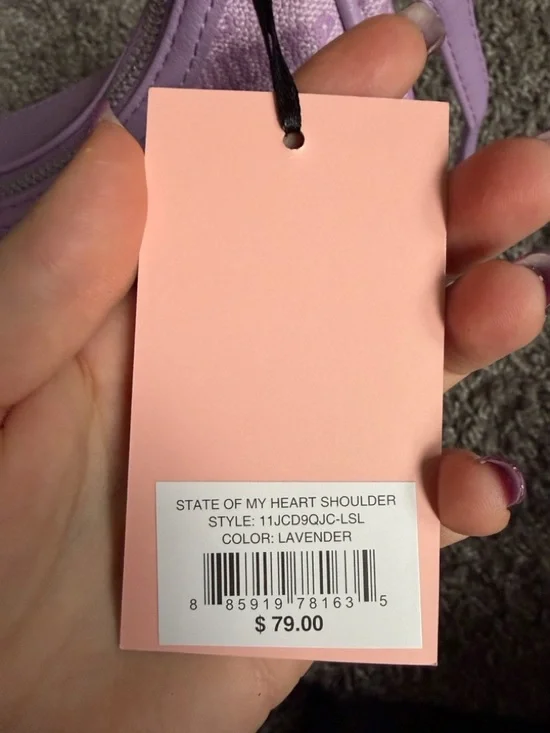 Juicy Couture Exclusive State of my Heart Shoulder Lavender Logo Bag - Picture 9 of 12